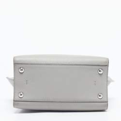Pre Owned Fendi Grey Leather Mini Studded 3Jours Tote