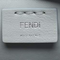 Pre Owned Fendi Grey Leather Mini Studded 3Jours Tote