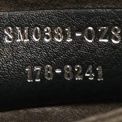 Pre Owned Fendi Silver Leather Small Scalloped Kan I Shoulder Bag