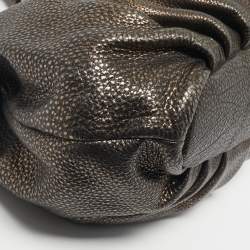 Pre Owned Fendi Gold/Black Selleria Leather Hobo