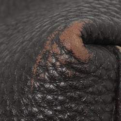 Pre Owned Fendi Dark Brown Selleria Leather Adel Frame Satchel