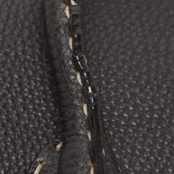 Pre Owned Fendi Dark Brown Selleria Leather Adel Frame Satchel