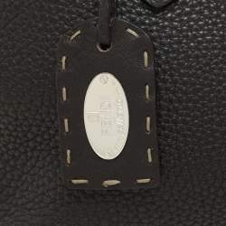 Pre Owned Fendi Dark Brown Selleria Leather Adel Frame Satchel