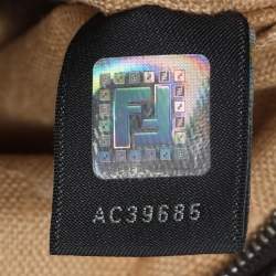 Pre Owned Fendi Dark Brown Selleria Leather Adel Frame Satchel