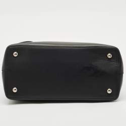 Pre Owned Fendi Black Leather Stud Applique Petite 2Jours Elite Tote