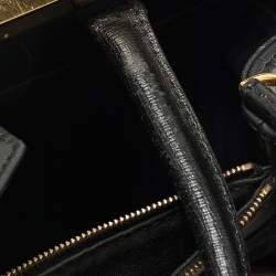 Pre Owned Fendi Black Leather Small 2Jours Tote