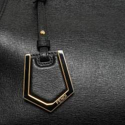 Pre Owned Fendi Black Leather Small 2Jours Tote
