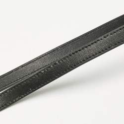 Pre Owned Fendi Black/Silver Leather Small Demi Jour Top Handle Bag