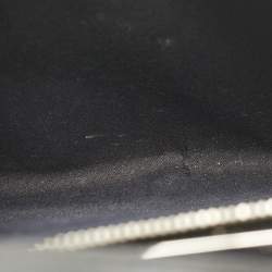 Pre Owned Fendi Black/Silver Leather Small Demi Jour Top Handle Bag