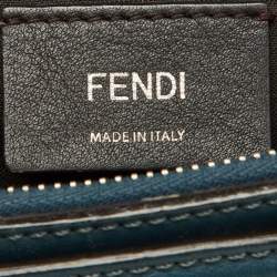 Pre Owned Fendi Blue Leather Mini By The Way Crossbody Bag