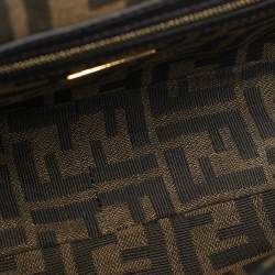 Pre Owned Fendi Tobacco Zucca Jacquard Canvas Medium Baguette Bag