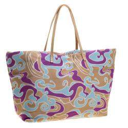 Pre Owned Fendi Multicolor Printed Fabric Roll Tote