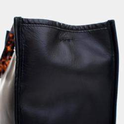 Pre Owned Fendi Sunshine Medium Black Calfskin Tote Bag