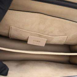 Pre Owned Fendi Kan U Medium Brown Calfskin Shoulder Bag