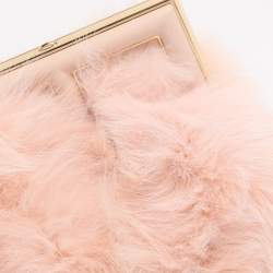 Pre Owned Fendi Pink For Fur and Leather Small First Clutch