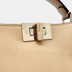 Pre Owned Fendi Yellow Leather Peekaboo Essentially Mini