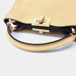 Pre Owned Fendi Yellow Leather Peekaboo Essentially Mini