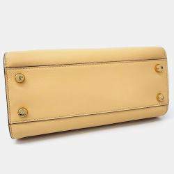 Pre Owned Fendi Yellow Leather Peekaboo Essentially Mini