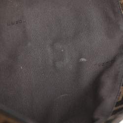 Pre Owned Fendi Tobacco Zucca Canvas Large Flap Shoulder Bag