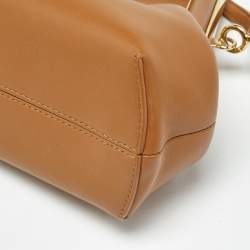 Pre Owned Fendi Brown Leather Small First Shoulder Bag