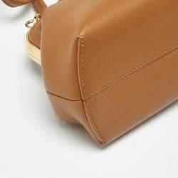 Pre Owned Fendi Brown Leather Small First Shoulder Bag
