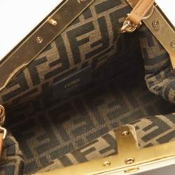 Pre Owned Fendi Brown Leather Small First Shoulder Bag