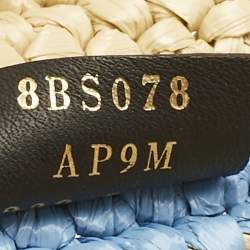 Pre Owned Fendi Brown/Natural Raffia Mini Soft Sunshine Tote