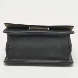 Pre Owned Fendi Black Leather Small Kan I F Shoulder Bag