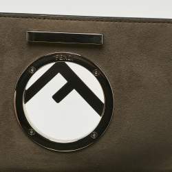 Pre Owned Fendi Black Leather Small Kan I F Shoulder Bag