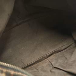 Pre Owned Fendi Brown/Beige Zucca Nylon and Coated Canvas Mixed Media Boston Bag