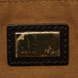 Pre Owned حقيبة كتف فندي شيف ذات قلاب من جلد وقماش زوكا تبغ