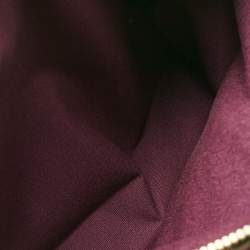 Pre Owned Fendi Tobacco/Purple Zucca Canvas and Patent Leather Large Mia Shoulder Bag