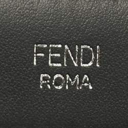 Pre Owned Fendi Black Leather Small Hypnoteyes Dotcom Top Handle Bag