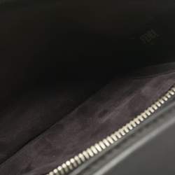 Pre Owned Fendi Black Leather Small Hypnoteyes Dotcom Top Handle Bag