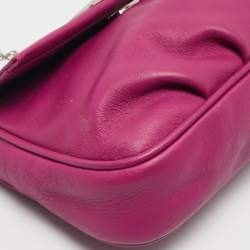 Pre Owned Fendi Pink Leather Fendista Pochette Crossbody Bag
