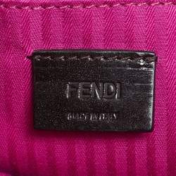 Pre Owned Fendi Pink Leather Fendista Pochette Crossbody Bag