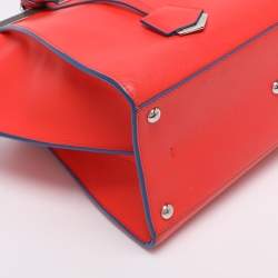 Pre Owned Fendi Orange/Blue Leather Medium 3Jours Tote