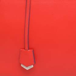 Pre Owned Fendi Orange/Blue Leather Medium 3Jours Tote