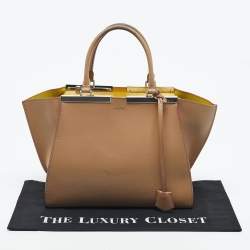Pre Owned Fendi Beige Leather Medium 3Jours Tote