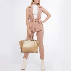 Pre Owned Fendi Beige Leather Medium 3Jours Tote