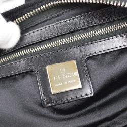 Pre Owned Fendi Black Wool Shoulder Bag