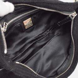 Pre Owned Fendi Black Wool Shoulder Bag