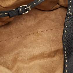 Pre Owned Fendi Black Selleria Leather Large Linda Satchel