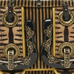 Pre Owned حقيبة فندي سوداء براءات اختراع جلدية B كتف