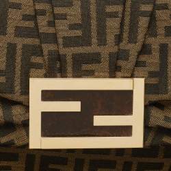 مملوكة مسبقًا حقيبة كتف فندي ميا قلاب جلد براءات وكانفاس زوكا تبغ