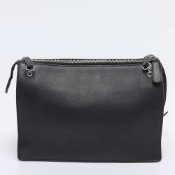 Pre Owned Fendi Black Leather Rainbow Stud Crossbody Bag