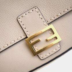 Pre Owned Fendi Roma Selleria Cuoio Calfskin Baguette Bag