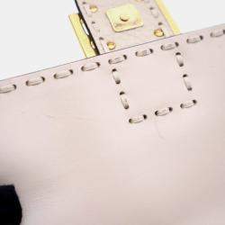 Pre Owned Fendi Roma Selleria Cuoio Calfskin Baguette Bag