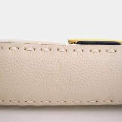 Pre Owned Fendi Roma Selleria Cuoio Calfskin Baguette Bag