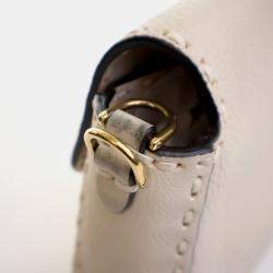 Pre Owned Fendi Roma Selleria Cuoio Calfskin Baguette Bag